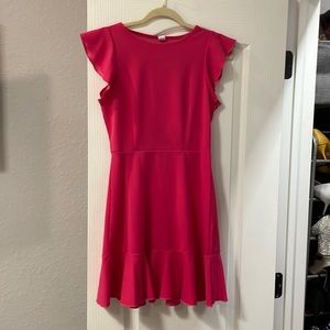 Hot pink classy/professional/dressy dress. Great quality!
